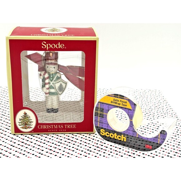 Spode Christmas Tree Soldier Ornament Porcelain w/ Shield Candy Cane NOS 2013 - Picture 9 of 9